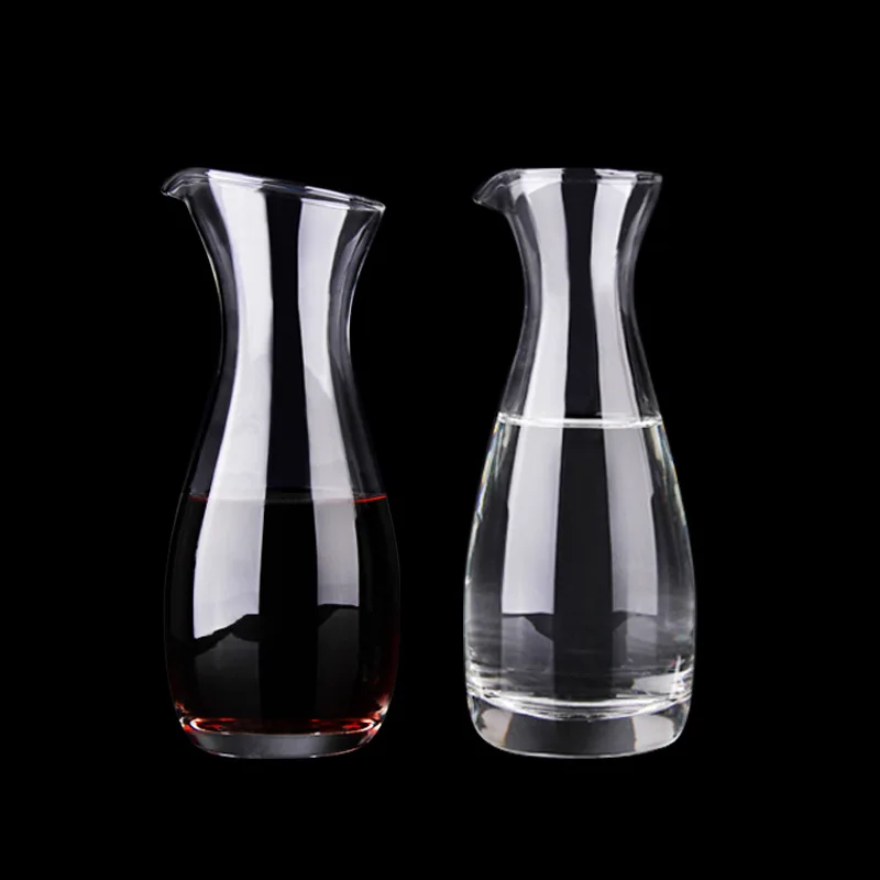 Glass Wine Decanters 500/700ml Bevel Spout Wine Aerator Container