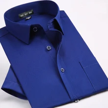 Летняя хлопковая высокого качества Новое поступление Чистый Модные мужские Формальные Повседневная мужская рубашка с коротким рукавом супер Большие размеры m-9xl