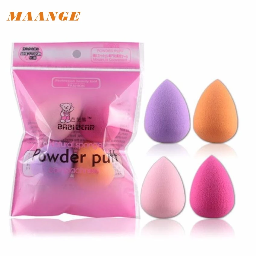 MAANGE 4pcs makeup sponge foundation cosmetics puff Maquiagem make up