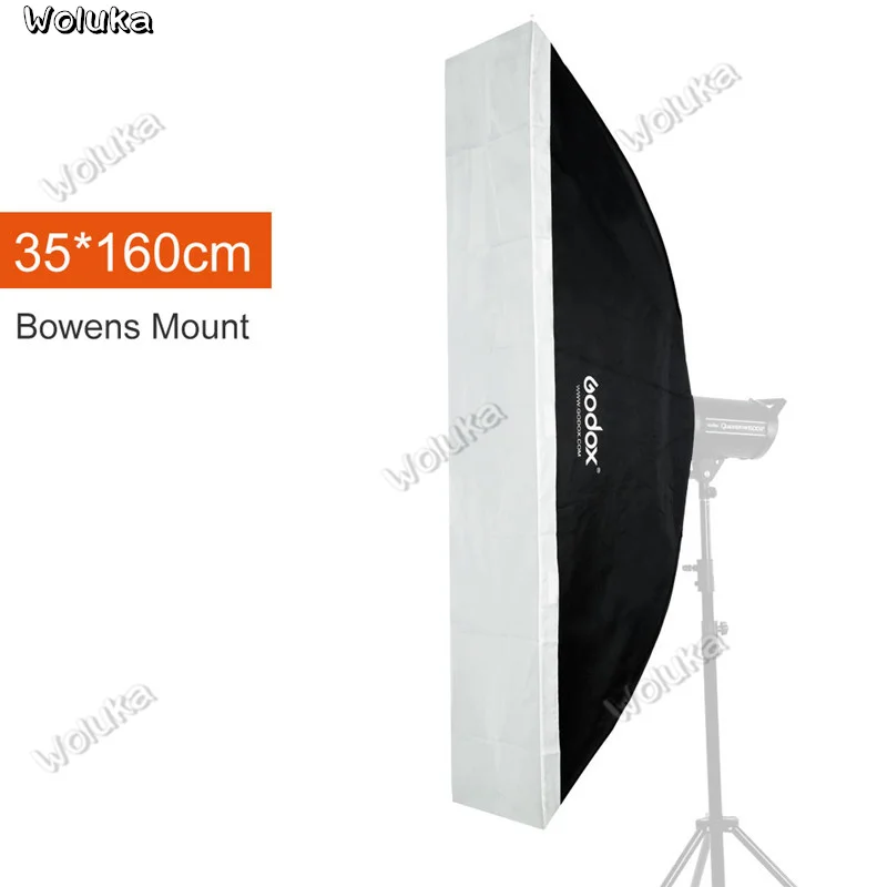 

Godox 35 x 160cm 14"x 63" Speedlite Studio Strobe Flash Photo Reflective Softbox Soft Box Diffuser for Bowens Mount CD50 T03