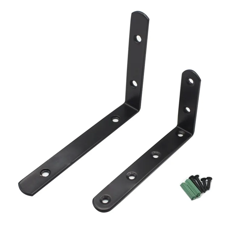 

Stainless Steel Floating Shelf Brackets Matte Black 4 Pcs