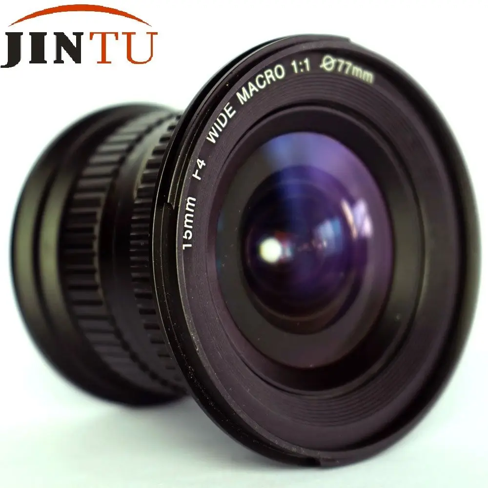 Широкоугольный макрообъектив рыбий глаз JINTU 15 мм f/4 0 F4 для камеры NIKON DSLR D7100 D7000 D5100