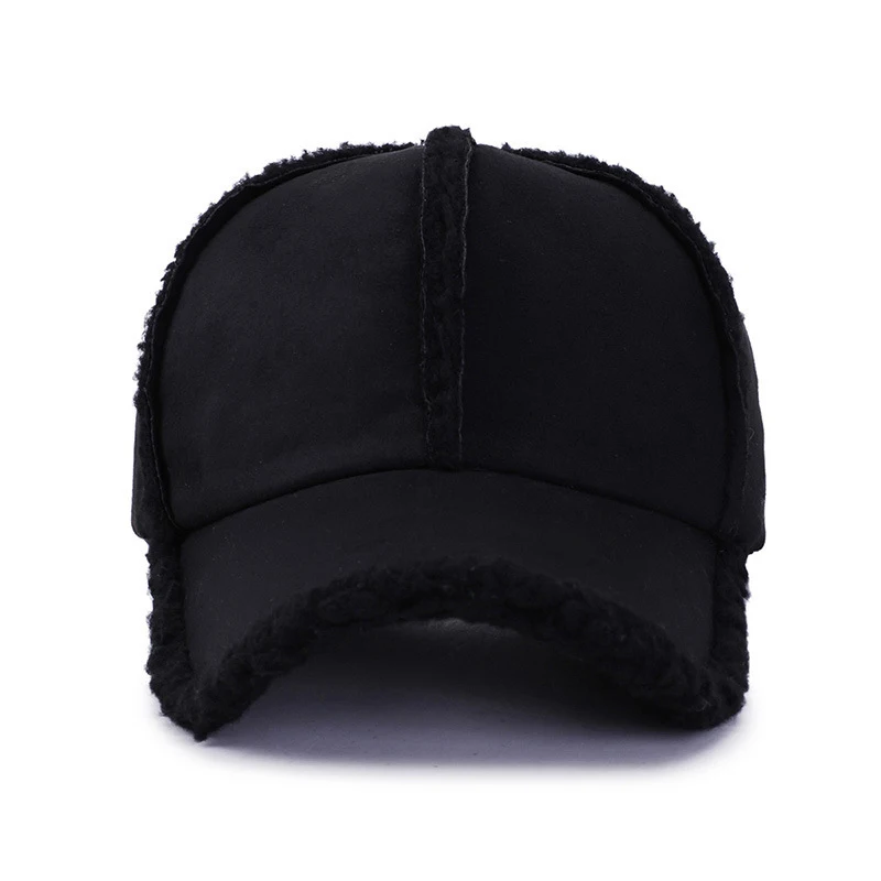 Thicken Winter Baseball Cap Warm Bone Men Women Wool Snapback Thermal Adjustable Truker Cap Dad Hat Sport Casquette CP0308 (11)