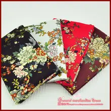 NEW 4pcs 70 50cm peony series Fluid Systems patchwork baby cloth tartan ethnic fabric cotton crafts