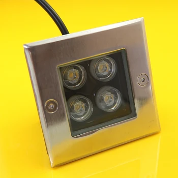 

Free shipping 4*2W Square LED underground lights LED buried light skirting IP65 100MM*H75MM IP65 Outdoor light 10pcs/lot