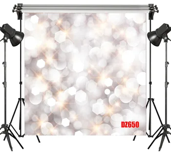 

LB Polyester & Vinyl Deamy Light Spot Silver Hexagonal Sequins Studio Backdrop Photography Photo Props Photographic Background