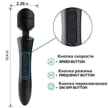 20 Modes Body Massage Powerful Magic Wand Massager AV Wand Vibrator Sex Products USB Rechargeable Vibrators Sex Toys For Women 4