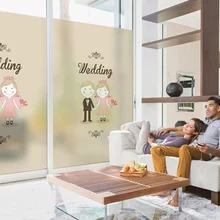 Мы женаты на нем. Пасторальное кухонное окно раздвижные двери шампунь без пасты статическая пленка матовая стеклянная пена наклейка-107