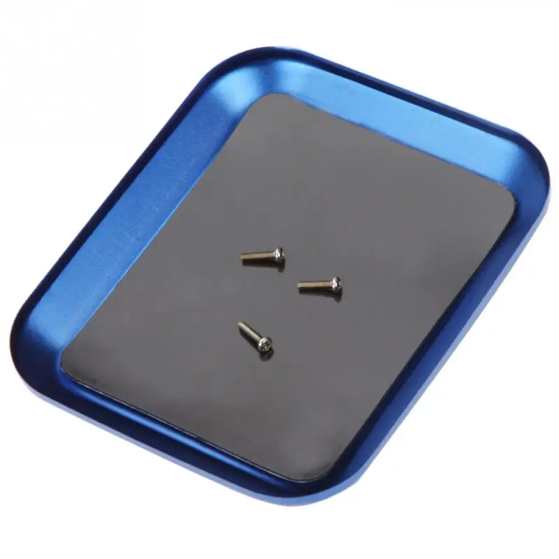 

Electronics Repairing Hand Tool Plate Trays Aluminum Alloy Screw Tray with Magnetic for RC Model Phone Repair