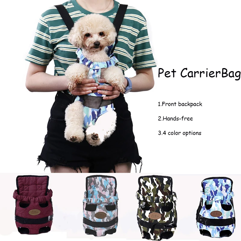 Pet Carrier Handsfree Outdoors Travel Breathable Chest Backpack Dog