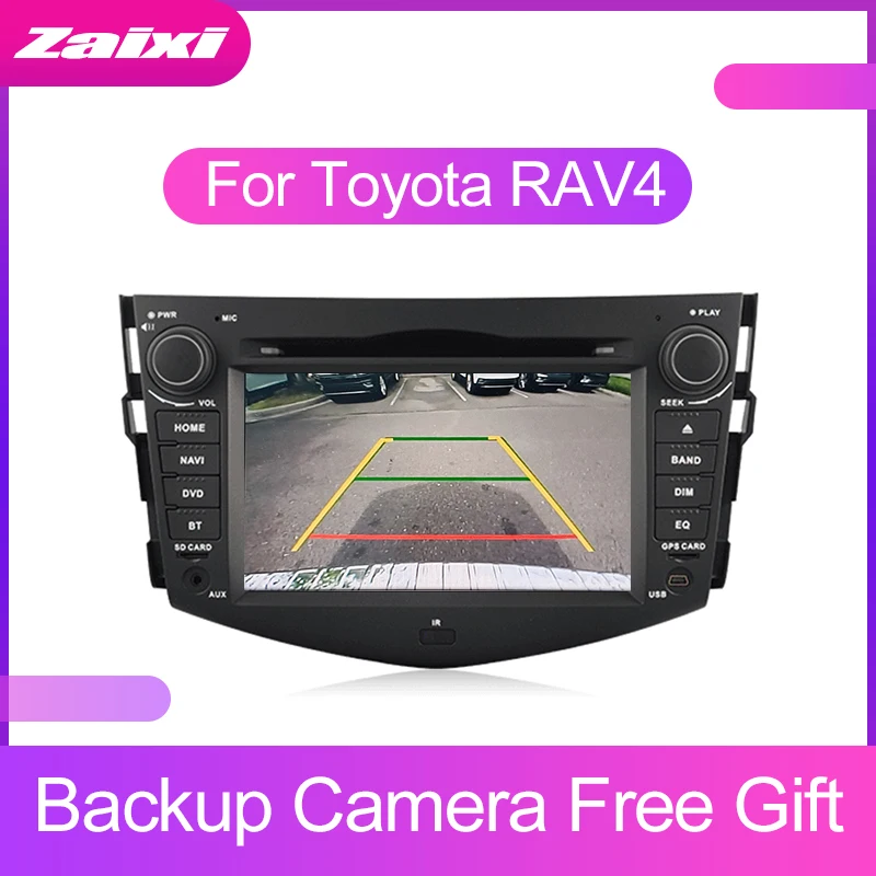 Best ZaiXi Touch screen Android car Audio for Toyota RAV4 RAV 4 2006~2012 support GPS navi Ipod BT radio mic Media Navigation system 4