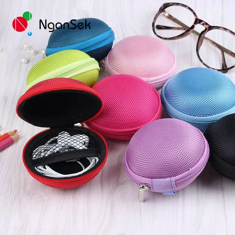 NganSek Candy Colorful Storage Bag Case For Earphone Headphone Earbuds