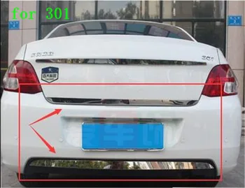 

Car styling for Peugeot 301 2012-2019 stainless steel Rear bumper strip Rear Trunk lid trim cover Trunk light bar