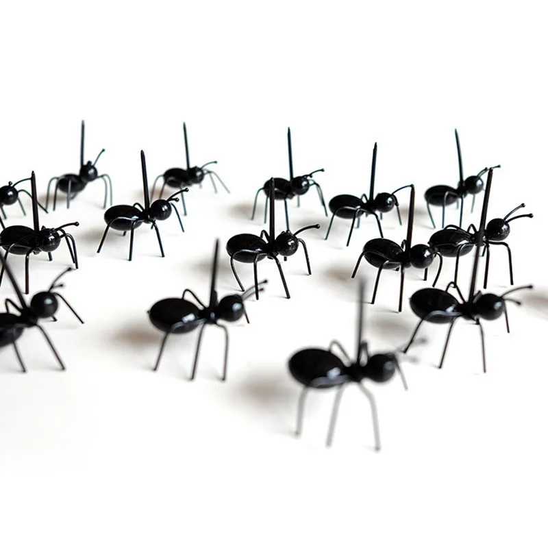 12 шт./компл. чистые Пластик мини Ant фрукты Вилы Зубочистки простое украшение Кухня бар дети десерт Вилки Посуда kc1568