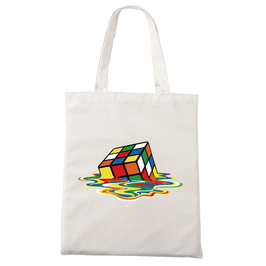 

Science Geek Canvas Bag Math PI Print Fun White High Quality Cotton Bags Zipper Closure Unisex Original Design