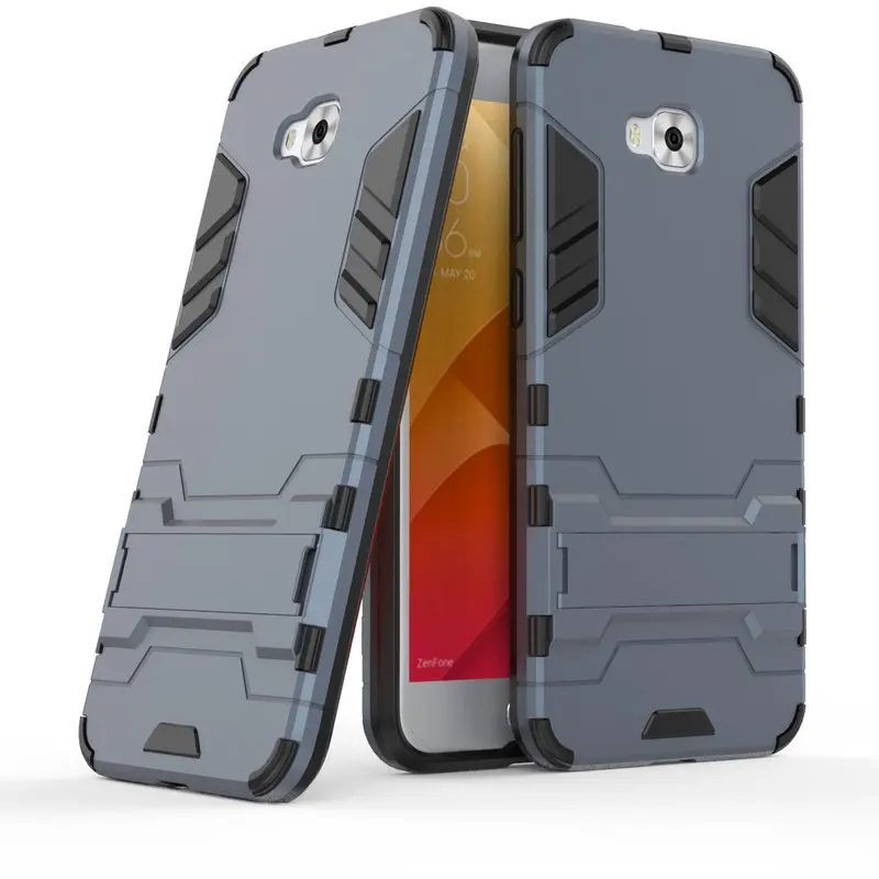 Противоударный чехол для Asus Zenfone 4 Selfie ZD553KL X00L X00LD 3D Shield PC + силиконовый телефона Fundas