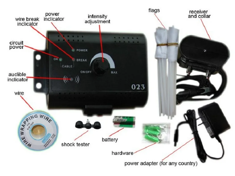 Наружная подземная Беспроводная электронная система ограждения для домашних животных забор для собак ударный тренировочный ошейник 023 для 1 собаки