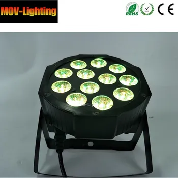 

6PCS/LOT CREE 12x12W RGBW 4IN1 LED Luxury DMX 4/8 Channels Led Flat Par Lights
