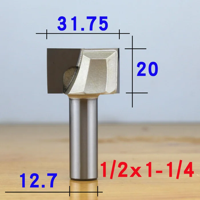 1/" 1/2" хвостовик ПОВЕРХНОСТИ строгания древесины Фрезерные фрезы плоское дно очистки древесины резки Pro класс деревообрабатывающий резной нож - Длина режущей кромки: 1-2 x 1 1-4