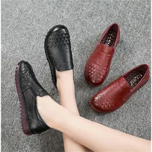 Г., весенне-осенние туфли из натуральной кожи на плоской подошве женская обувь ручной работы женские мокасины, женская обувь на плоской подошве, обувь для вождения, 35-43