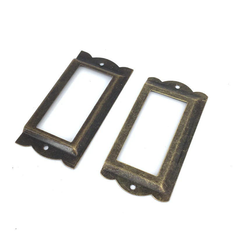 20PCS Drawer Copper Label Metal Holder Frame Cabinet Antique Brass Name Card File Tag Holder Vintage Style 85*42MM 20PCS Drawer Copper Label Metal Holder Frame Cabinet Antique Brass Name Card File Tag Holder Vintage Style 85*42MM