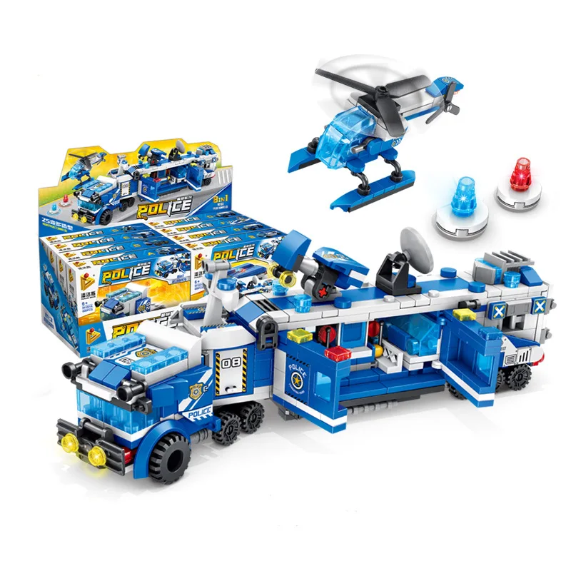 City Police Series 8 In 1/6 In 1 Vehicle Car Helicopter Police Staction Building Blocks Diy Bricks Compatible With Legoings City Police Series 8 In 1/6 In 1 Vehicle Car Helicopter Police Staction Building Blocks Diy Bricks Compatible With Legoings