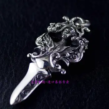 

925 sterling silver three-dimensional sculpture Medusa Thai silver pendants