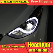 DY_L автомобильный Стайлинг Головной фонарь для hyundai Elantra 2012- светодиодный фонарь DRL H7/D2H HID Xenon bi xenon объектив