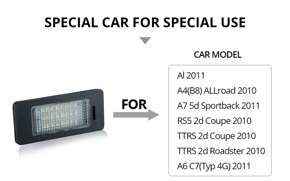 LED License Plate Light for audi _02