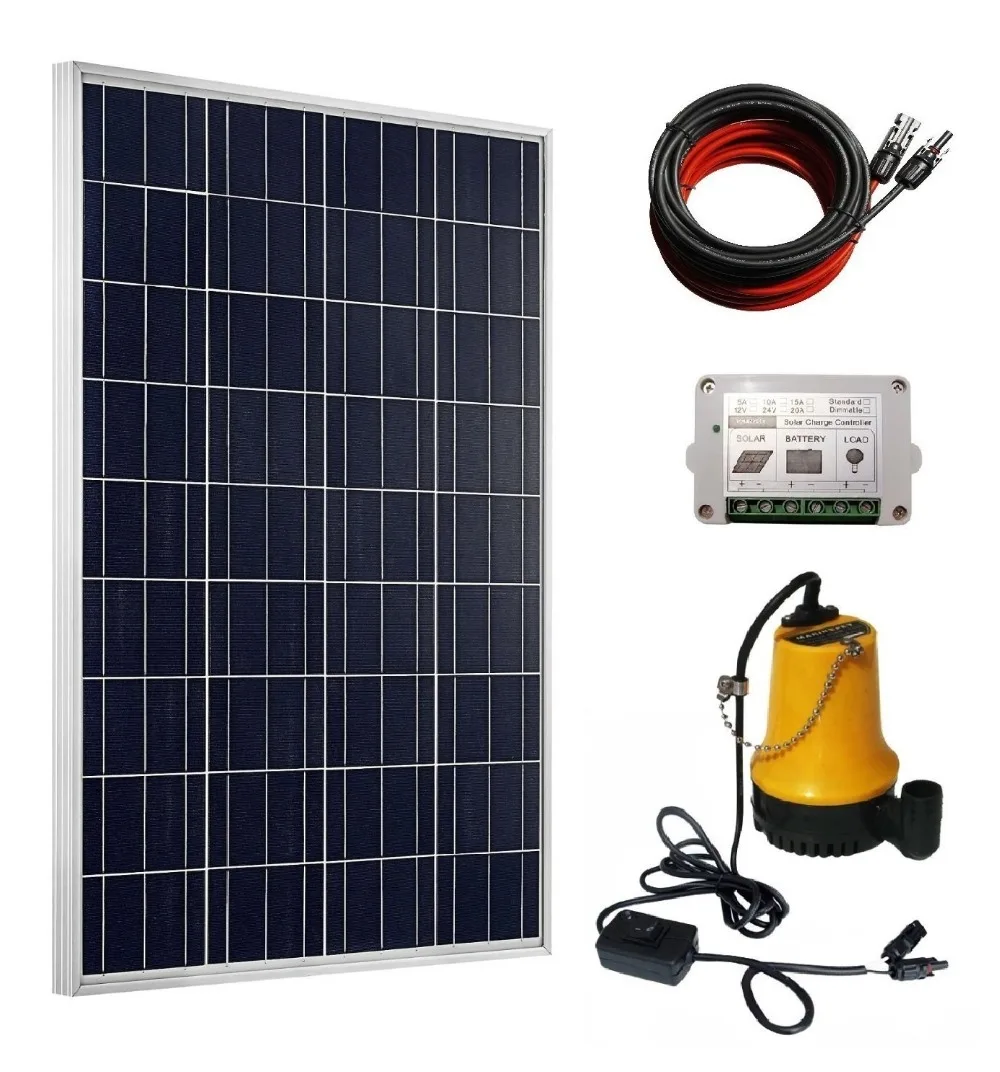 

ECO-WORTHY Solar Pump Kit: 100 Watts Poly Solar Panel & 12V Water Pump for Pond, Fountain, Water Feature, Hydroponics, Aquarium