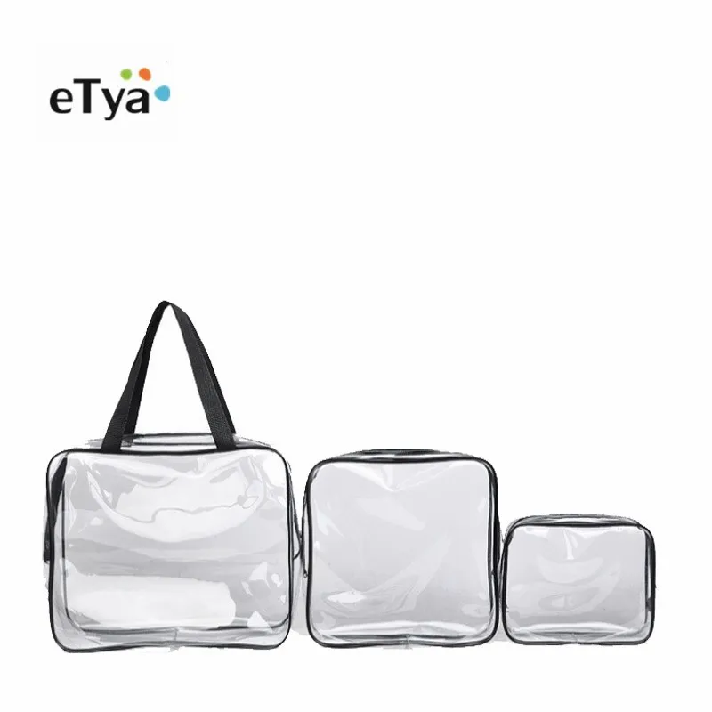 

Clear Makeup Bag Transparent Cosmetic Bag Women Travel Waterproof PVC Toiletry Zipper storage Bags Makeup Organizer Case Pouch