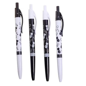 

30pcs/lot Lovely Gift for Kids Black and white cat ballpoint pen Creative Cartoon animal Signature Pen School Office Supply
