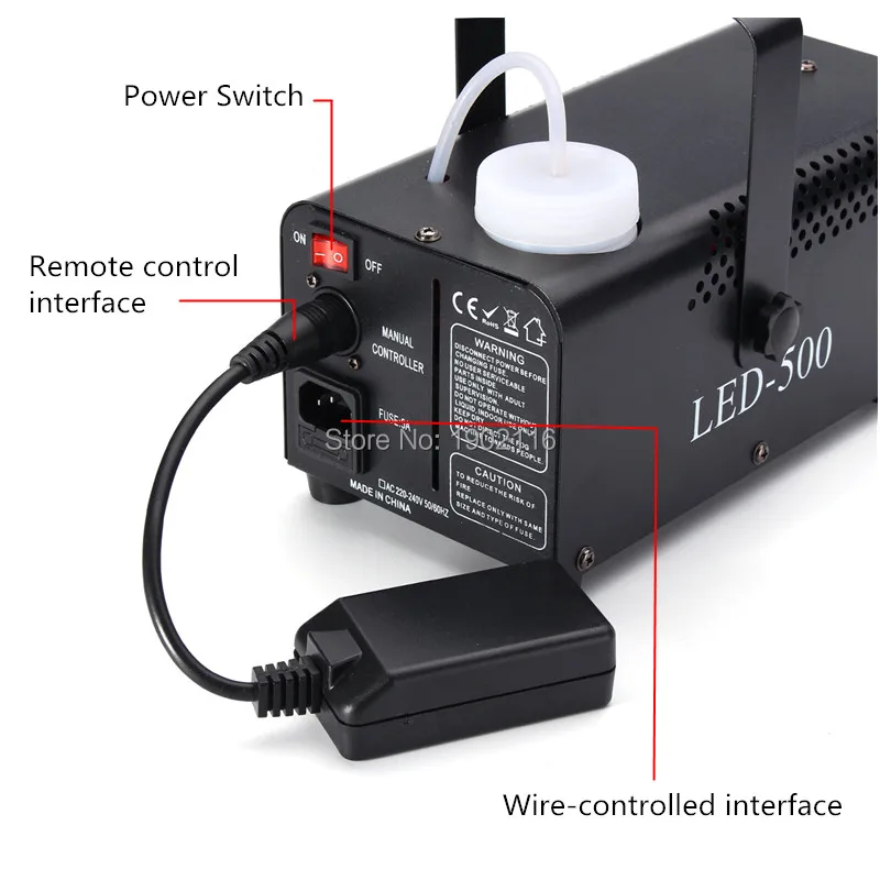Máquina de Fumaça de Controle Remoto sem Fio com Luz Led para Festa em Casa Profissional Efeito Estágio Casamento Fogger Ejetor Weddings & Events