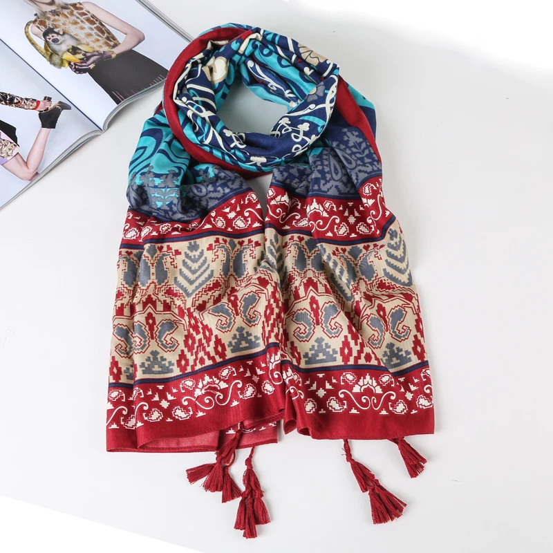 

[ DIFANNI ]2019 Fashion foulard femme Spring Scarf Women Good Quality Print Scarves and Shawl Brand Bandana Soft Bufanda Mujer