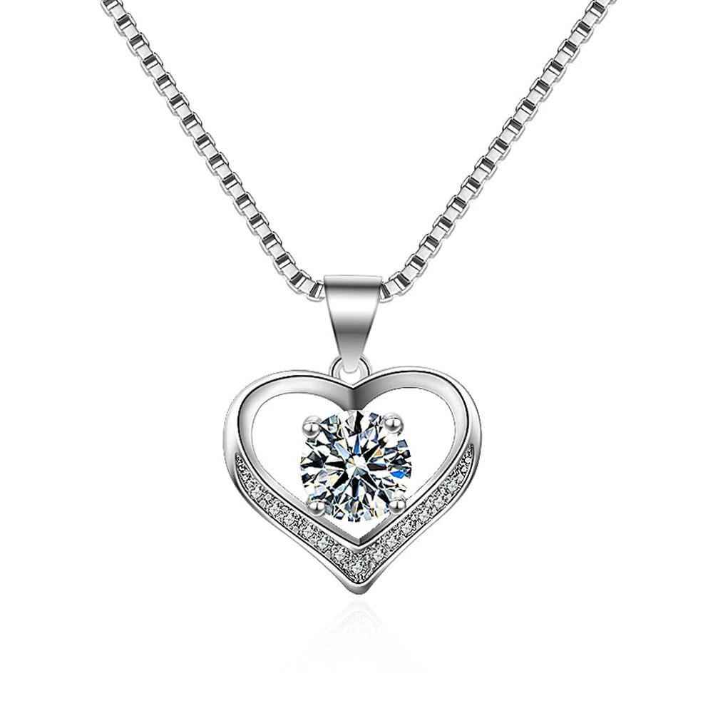 

Heart Necklace Twinkle Fashion Ornaments Zircon Accessories Zircon Necklace