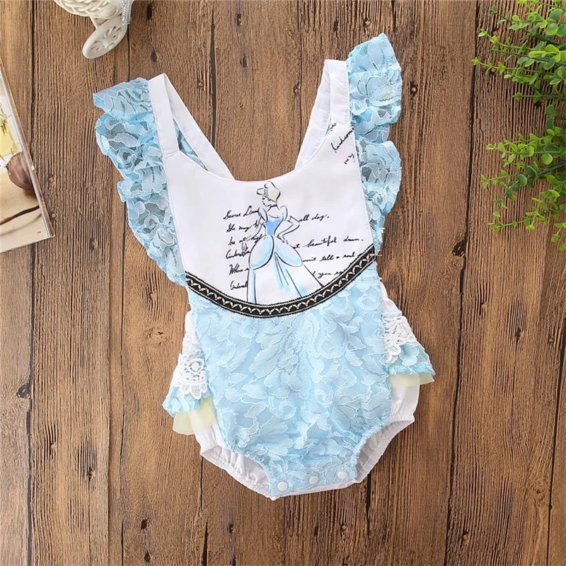 

2018 Newborn Toddler Baby Girls Beauty And The Beast Romper Body Cotton Letter Sleeveless Romper Jumpsuit Outfits Clothes