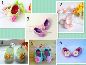 

Handmade White Fashion Crochet Baby Boots -girls Baby Winter shoes