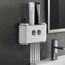 Для ванной комнаты, автоматическая Дозатор зубной пасты соковыжималка Наклейка на стену настенный держатель для зубной щетки набор аксессуаров