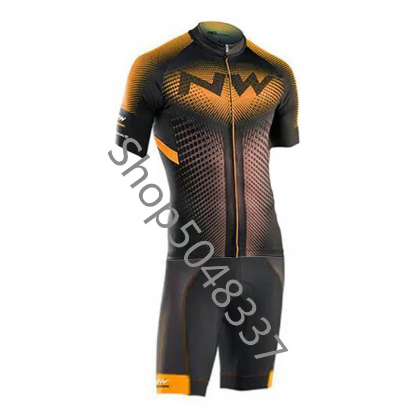 NW триатлон костюм для велоспорта Skinsuit Быстросохнущий короткий рукав Велоспорт Джерси Мужская велосипедная Одежда Майо ciclismo hombre - Цвет: 3