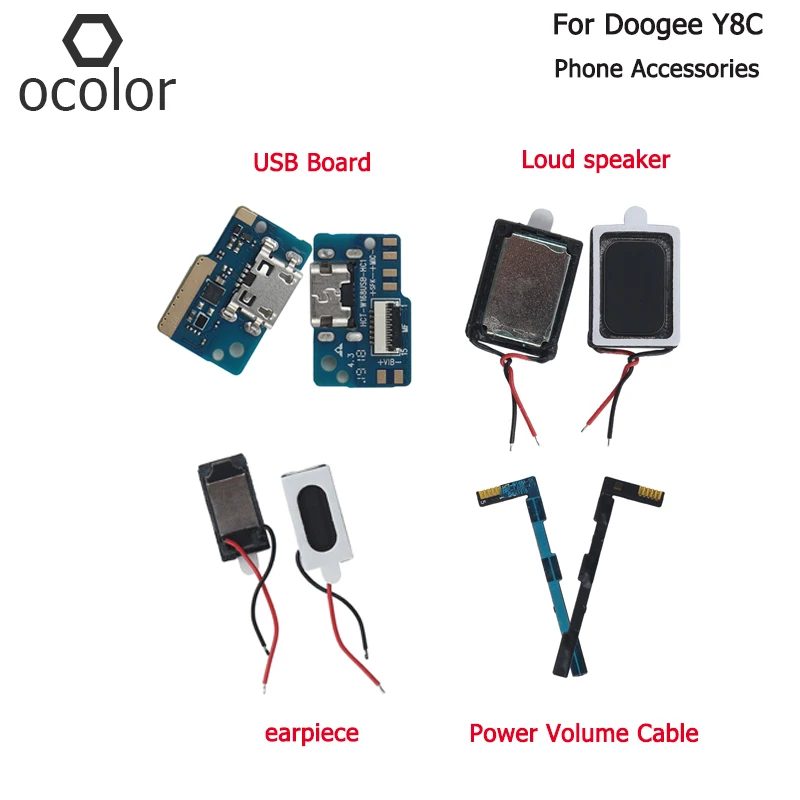 Ocolor Для Doogee Y8C USB разъем зарядная плата громкий динамик в сборе для наушников |