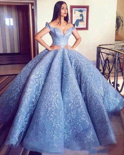 

Blue Quinceanera Dresses Pageant Women Off the Shoulder Sweet 16 Formal Pageant Party Wear Custom Make vestido de 15 anos 2019