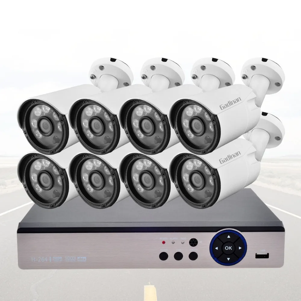 GADINAN 5mp HD CCTV системы 8CH AHD DVR 8 шт. 5.0mp 1920*2560 безопасности камера Открытый товары теле и видеонаблюдения легко удаленного просмотра