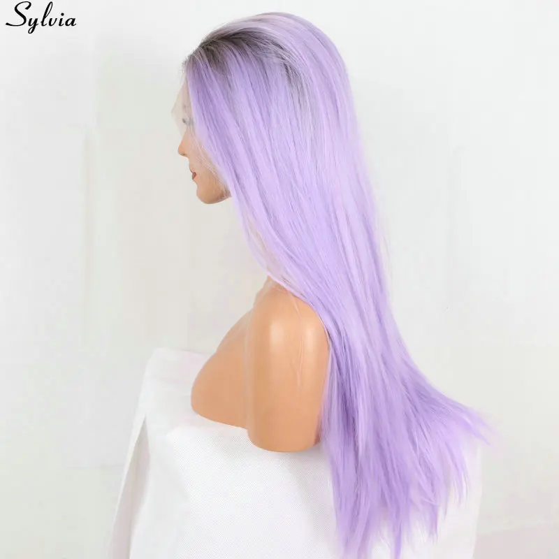 Sylvia Light Purple Wig Long Silky Straight Replacement Women Soft