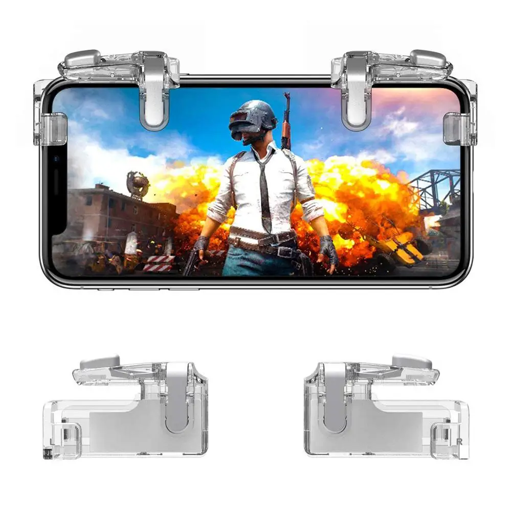 

New Design Transparent Smart Phone Mobile Gaming Trigger for PUBG Mobile Game Fire Button Aim Key L1R1 Shooter Controller