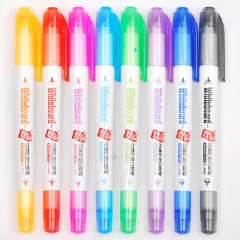 

8 Assorted Colors/lot Whiteboard Marker Pen Erasable Whiteboard Markers Twin Tip Dual Nip Drawing Colorful Markers for Arts