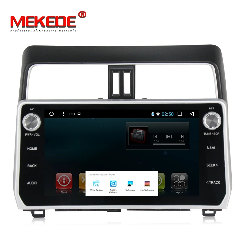 Best topway T3 Android 7.1  Car DVD multimedia player for toyota prado 2017 2018  with 3G WIFI BT SWC 2G RAM 16G ROM free shipping 2