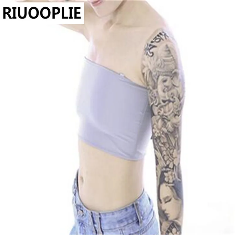 RIUOOPLIE casual Les lesbies короткий нагрудный бандаж Транс жилет топы с плечевыми лямками размера плюс S-5XL# SM-0005