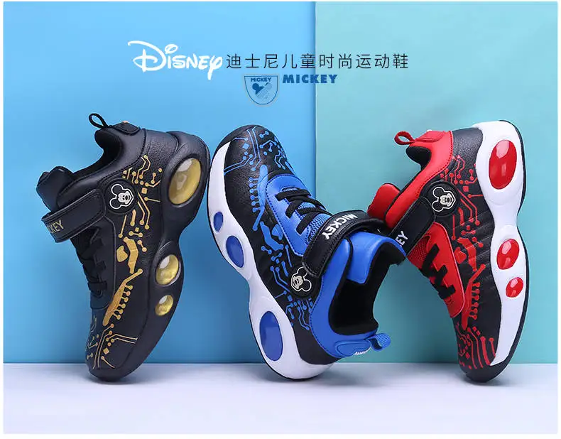 Disney мультфильм Микки Слип Повседневная модная Студенческая спортивная обувь для мальчиков повседневная спортивная обувь