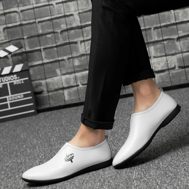 Mocassin marrom Sapatos Condução Genuínos Mokasin De Para Homme Mocassins Luxo Preto Mens Marcas branco Homens Couro Northmarch Kasual OaU1wqfq