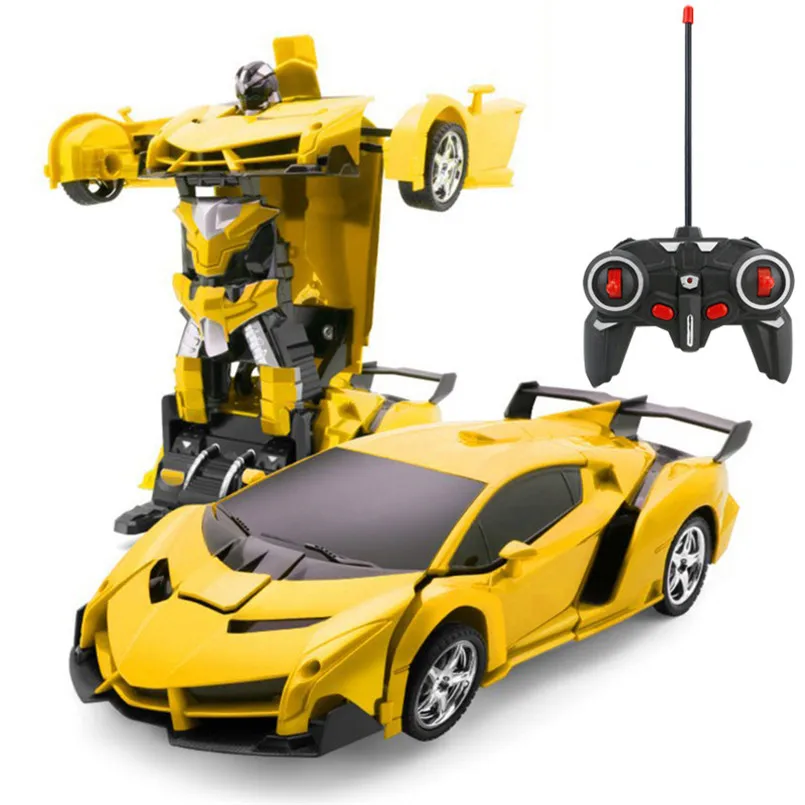 Skup 2 w 1 samochód elektryczny RC samochodów sportowych robot transformujący się modelu zabawki odporne na zdalnego sterowania deformacji samochodu zabawki dla dzieci zabawki dla